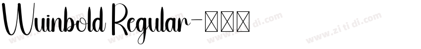Wuinbold Regular字体转换